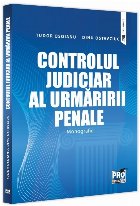 Controlul judiciar urmăririi penale monografie