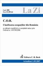 COR CLASIFICAREA OCUPATIILOR DIN ROMANIA