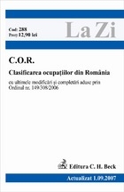 COR - CLASIFICAREA OCUPATIILOR DIN ROMANIA (COD 326) ACTUALIZAT LA 20.08.2008
