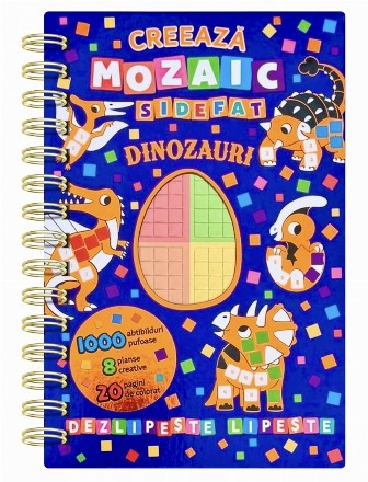 Creează mozaic sidefat : Dinozauri