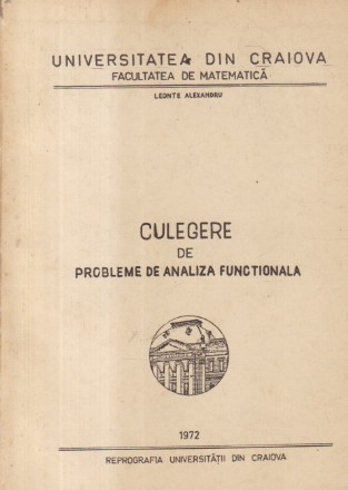 Culegere de probleme de analiza functionala