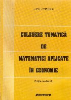 Culegere tematica de matematici aplicate