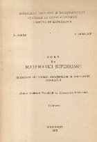 Curs matematici superioare Elemente teoria