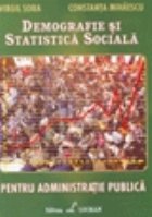 Demografie Statistica Sociala Pentru Administratie