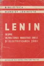 Despre dezvoltarea industriei grele electrificarea