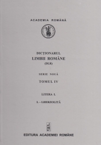 Dictionarul limbii romane. Tomul IV, litera L