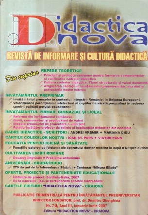 Didactica Nova, Nr. 7-8/2007 - Revista de informare si cultura didactica