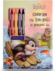 Disney. Iepurasi. Coloram cu Bocanila si prietenii lui. Carte de colorat cu 4 creioane cerate