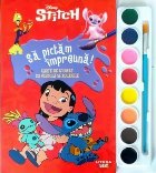 Disney Stitch : să pictăm împreună,carte cu pensulă şi acuarele
