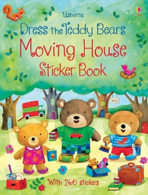 Dress the teddy bears moving house sticker book