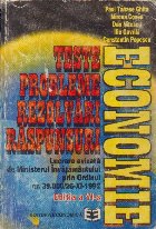 Economie Teste Probleme Rezolvari Raspunsuri