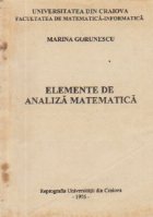 Elemente analiza matematica