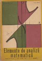 Elemente Analiza Matematica Manual pentru