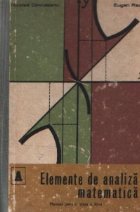 Elemente analiza matematica Manual pentru