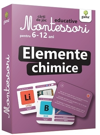 Elemente chimice. Carti de joc educative Montessori 6-12 ani