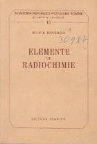 Elemente de radiochimie