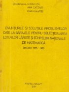 Enunturile solutiile problemelor date barajele