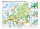 coperta Europa. Harta fizico-geografica si a principalelor resurse naturale de subsol (Dimensiune: 140x100 cm)