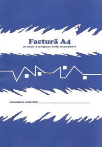 Factura A4, 3 ex, autocopiativa (cu TVA)