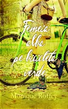 Femeia alba bicicleta verde