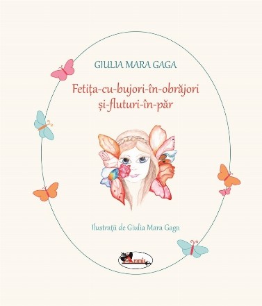 Fetita cu bujori in obrajori si fluturi in par