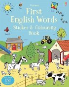 First English words sticker and colouring book