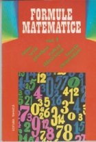 coperta Formule matematice, Volumul I - Sume. Serii. Calcul diferential. Functii elementare