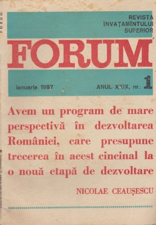 Forum, Nr. 1/1987