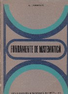 Fundamente de matematica