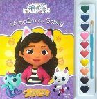 Gabby Dollhouse : să pictăm cu Gabby,carte cu pensulă şi acuarele