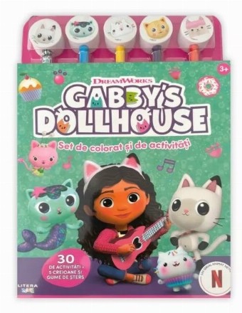 Gabby Dollhouse : set de colorat şi de activităţi
