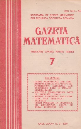 Gazeta Matematica, 7/1980