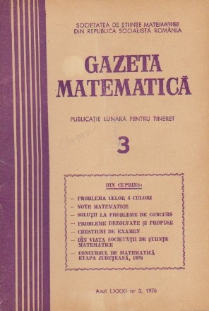 Gazeta Matematica, Nr. 3/1976