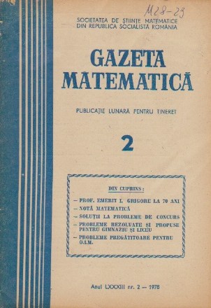 Gazeta Matematica, Nr. 2/1978