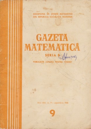 Gazeta Matematica, Nr. 9/1968