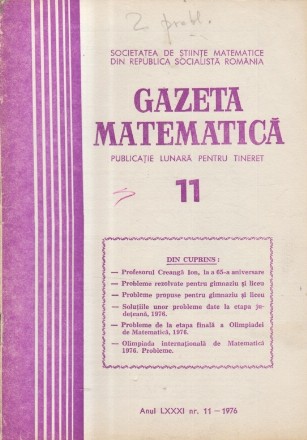 Gazeta Matematica, Nr. 11/1976
