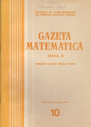 Gazeta Matematica, Nr. 10/1968