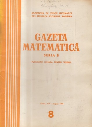 Gazeta Matematica, Nr. 8/1968