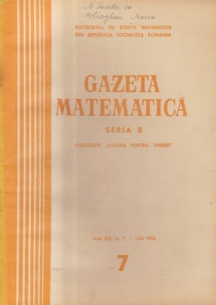Gazeta Matematica, Nr. 7/1968