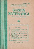 Gazeta matematica,  Aprilie 1986