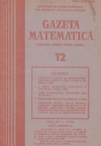 Gazeta Matematica, Decembrie 1985