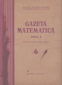 Gazeta Matematica, Seria B, Iunie 1971