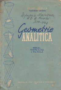 Geometrie analitica - Manual pentru clasa a XI-a reala