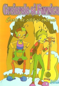 Greierele si furnica-carte de citit si colorat