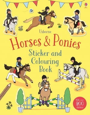 Horses and ponies sticker and colouring book