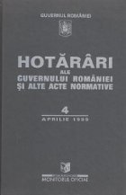 Hotarari al Guvernului Romaniei si alte acte normative 4 aprilie 1999