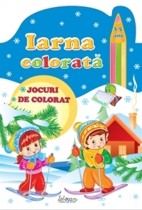 Iarna colorata, 3-5 ani. Jocuri de colorat