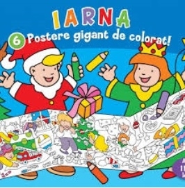 Iarna 6 postere gigant de colorat