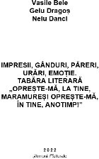 Impresii gânduri păreri urări emoţie