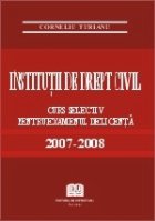 Institutii drept civil Curs selectiv